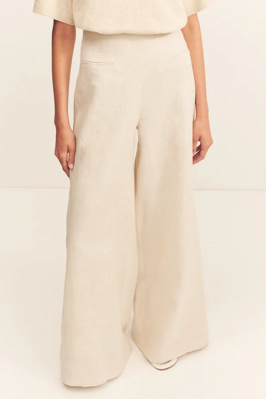 SHONA JOY Elliot High Waist Pant-parchment
