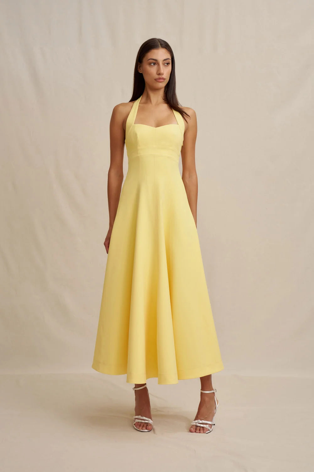 BY JOHNNY - Brooklyn Panel Midi Dress in Yellow