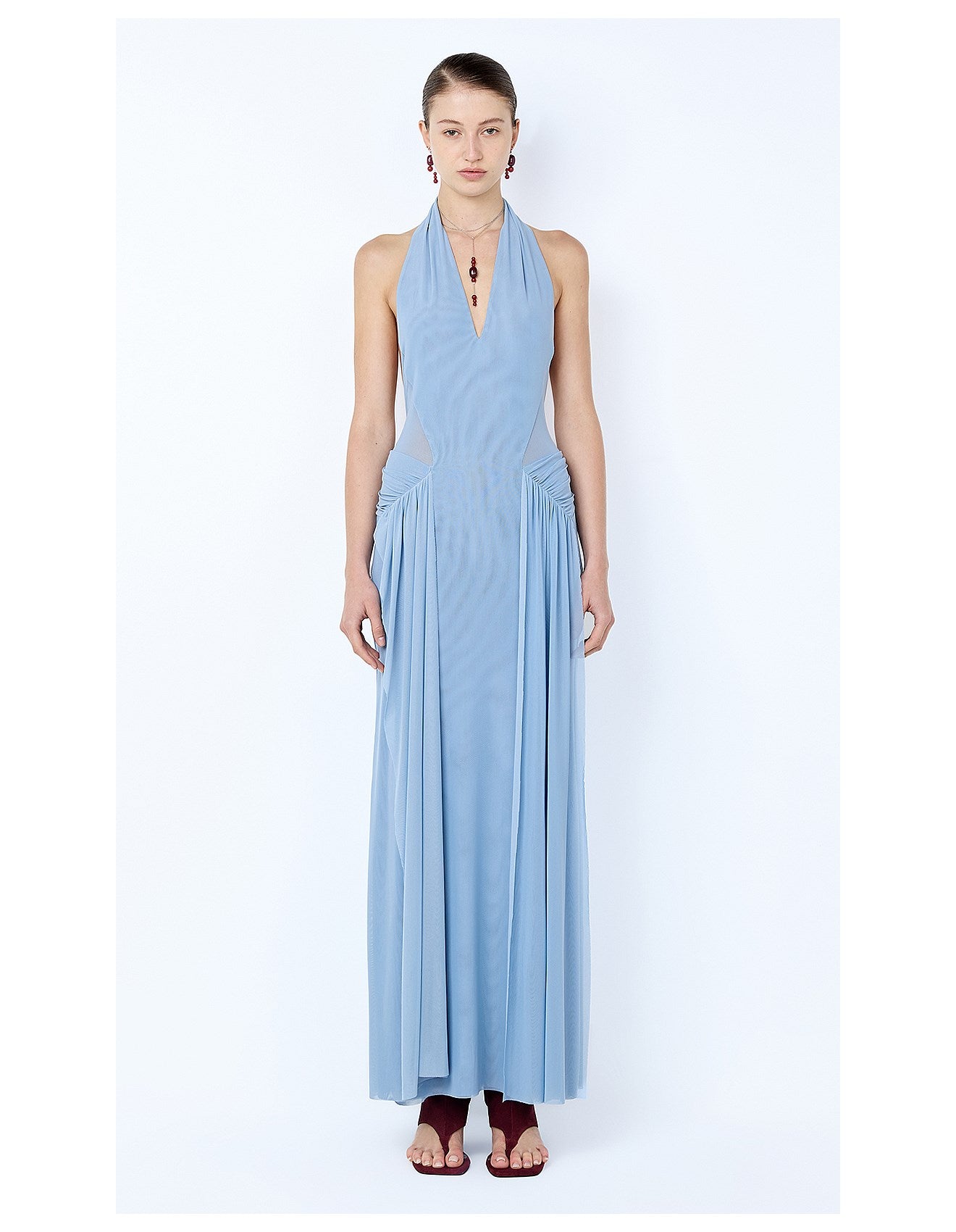 BEC + BRIDGE Juniper Halter Maxi Dress Denim Blue