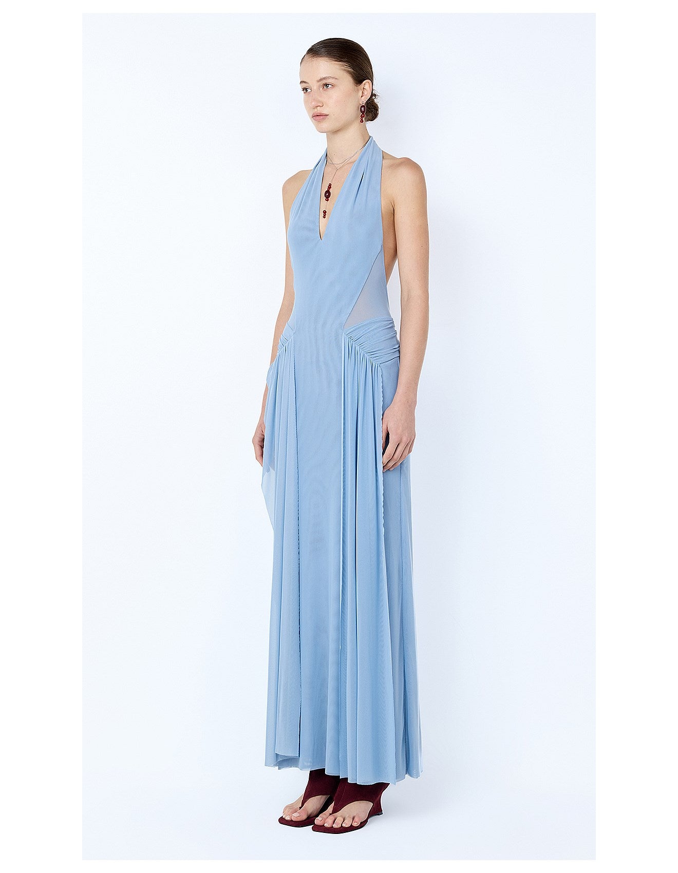 BEC + BRIDGE Juniper Halter Maxi Dress Denim Blue