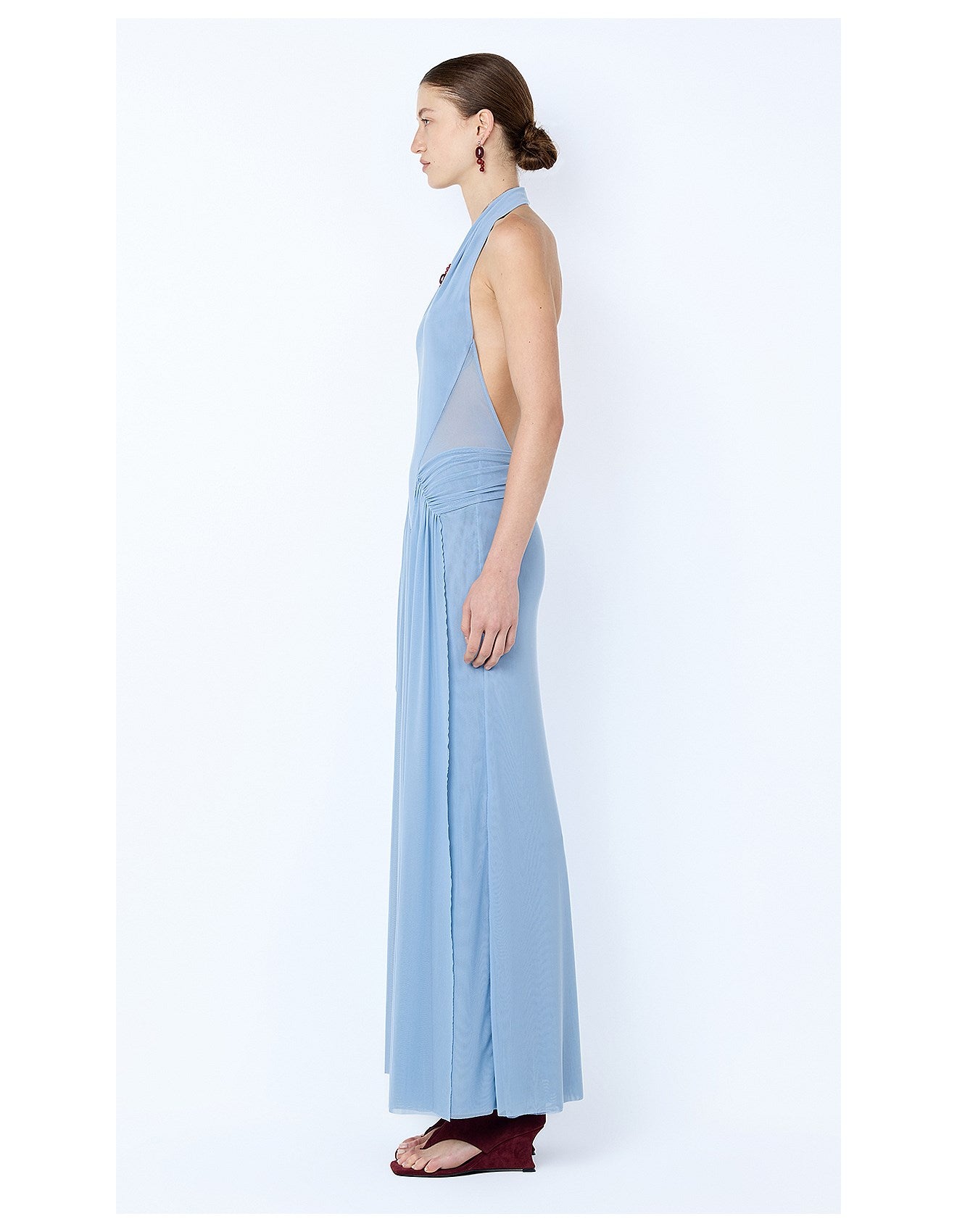 BEC + BRIDGE Juniper Halter Maxi Dress Denim Blue