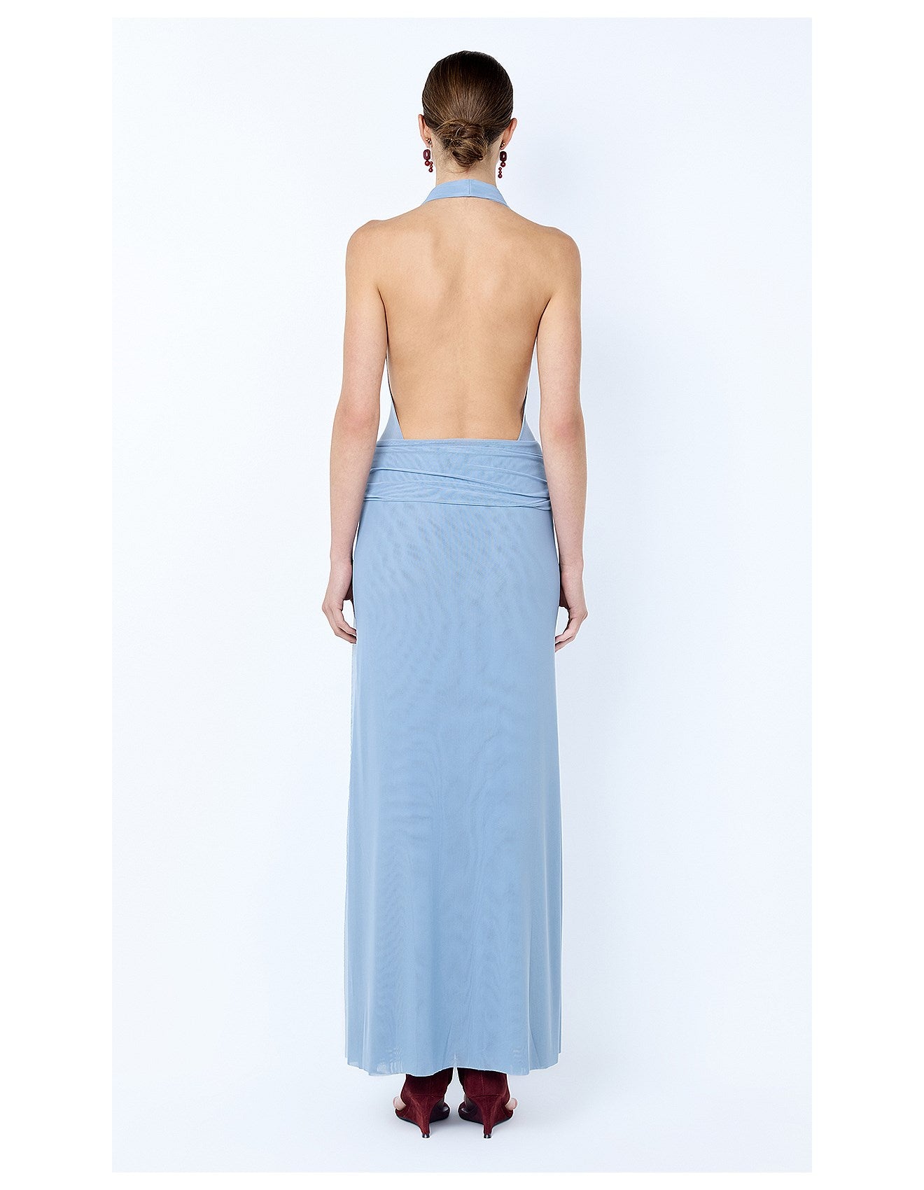BEC + BRIDGE Juniper Halter Maxi Dress Denim Blue