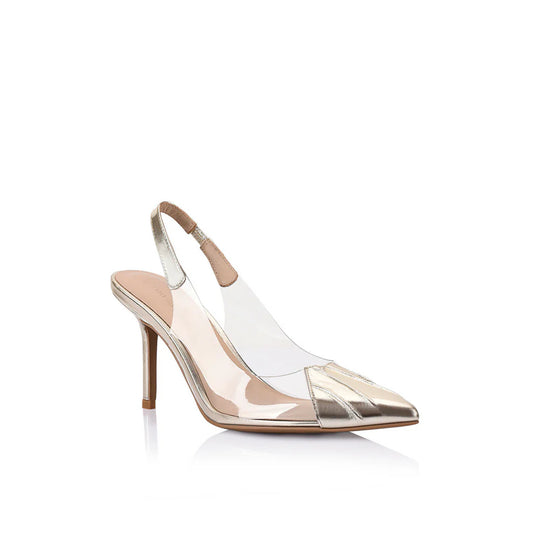 LANA WILKINSON - Remi Gold Patent Leather Heel