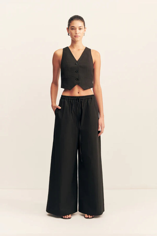 SHONA JOY Campbell Wide Leg Pant-black