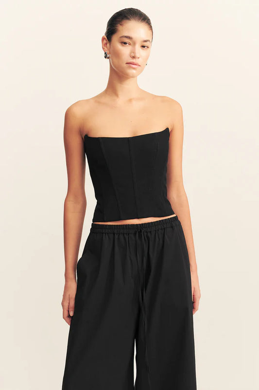 SHONA JOY Oakley Corset Top-black
