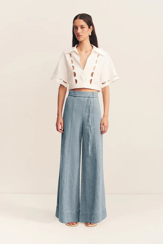 SHONAJOY Ellsworth Palazzo Pant-bleached blue