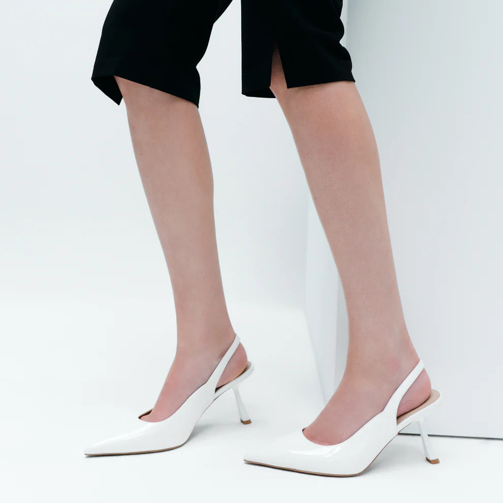LANA WILKINSON - Celeste Pump in White Patent Leather