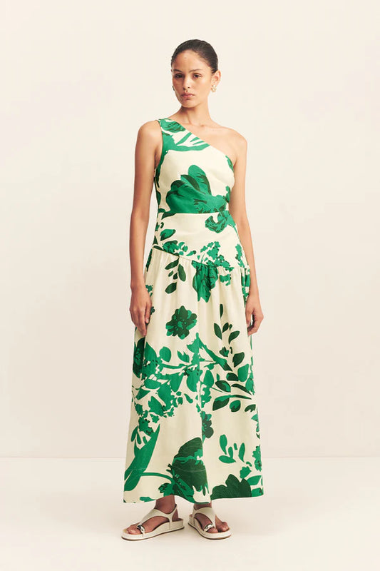 SHONA JOY Joni One Shoulder Maxi-cedar blossom