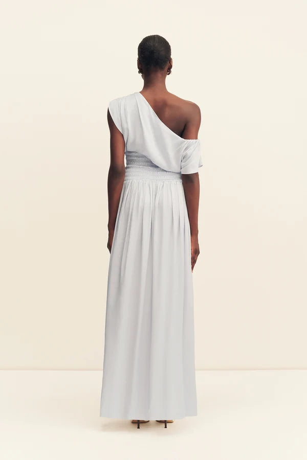 Shona Joy - Agnes Shirred Asymmetrical Maxi Dress IN SKY BLUE