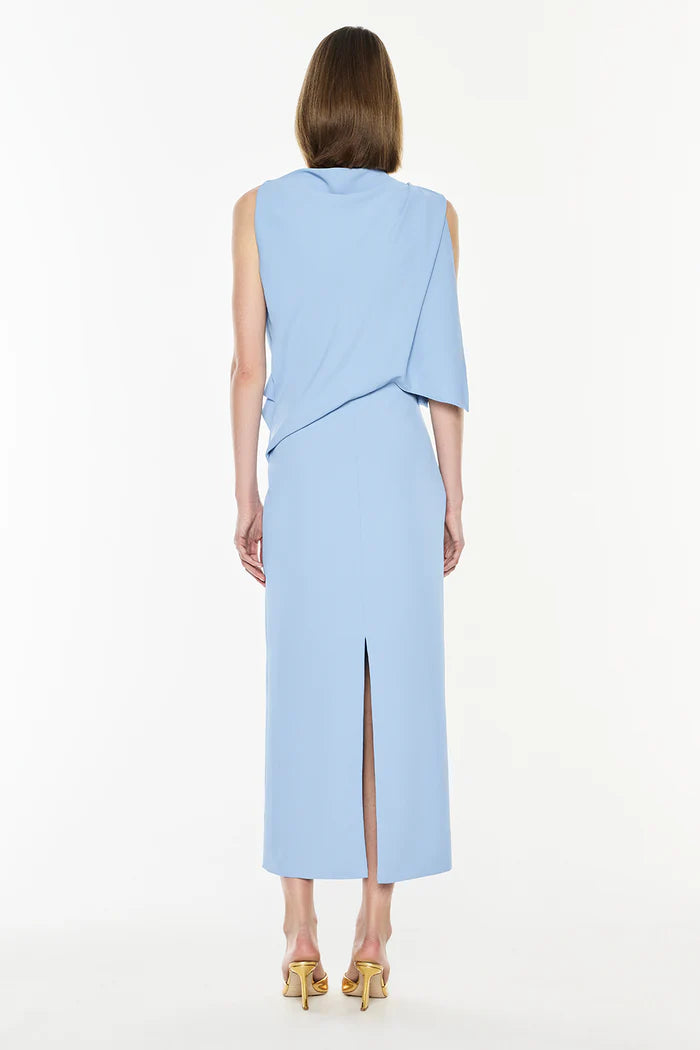 MANNING CARTELL - High Times Drape Dress in Sky Blue