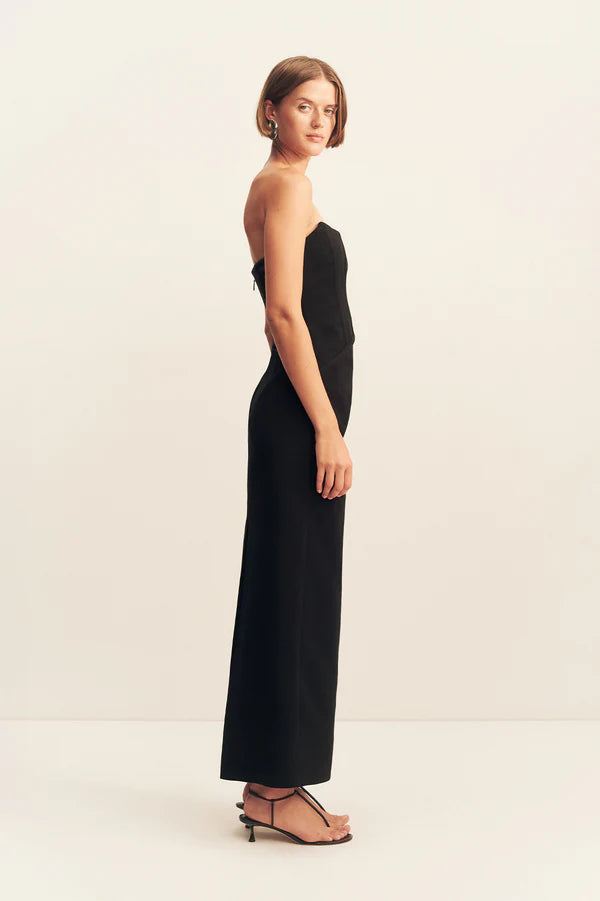 SHONA JOY Oakley Strapless Corset Maxi-black