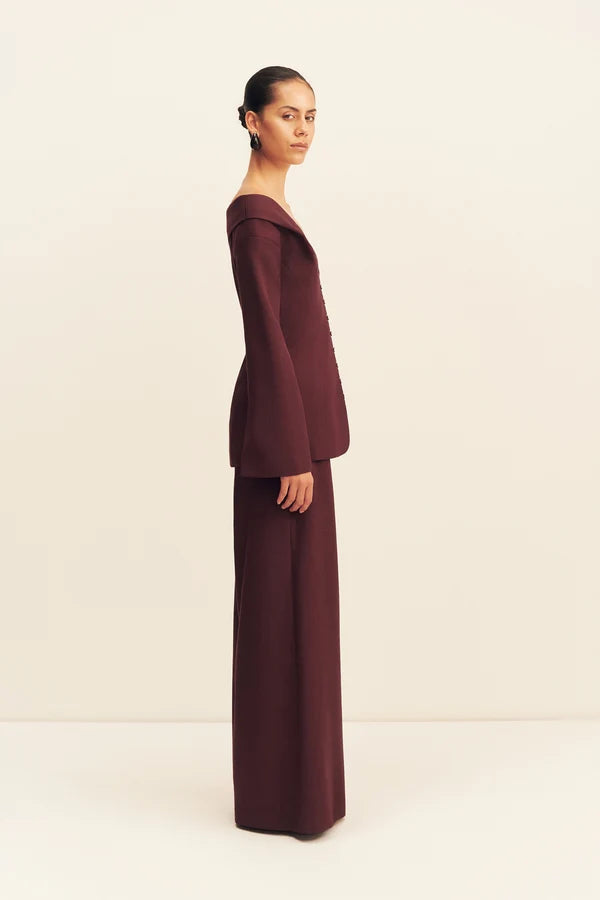 Shona Joy - Asher Wide Leg Pant IN BERRY