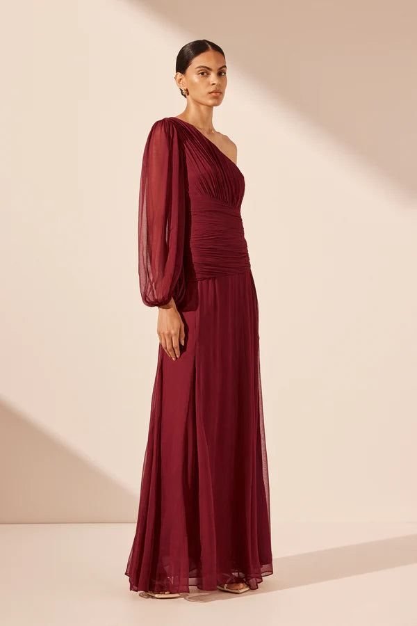 SHONA JOY Claude Side Split Maxi dress