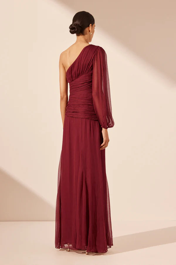 SHONA JOY Claude Side Split Maxi dress