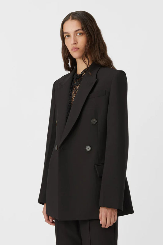 CAMILLA AND MARC Orris Double Breasted Blazer-black