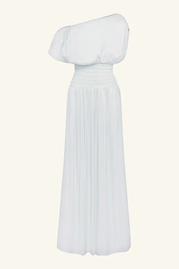 Shona Joy - Agnes Shirred Asymmetrical Maxi Dress IN SKY BLUE