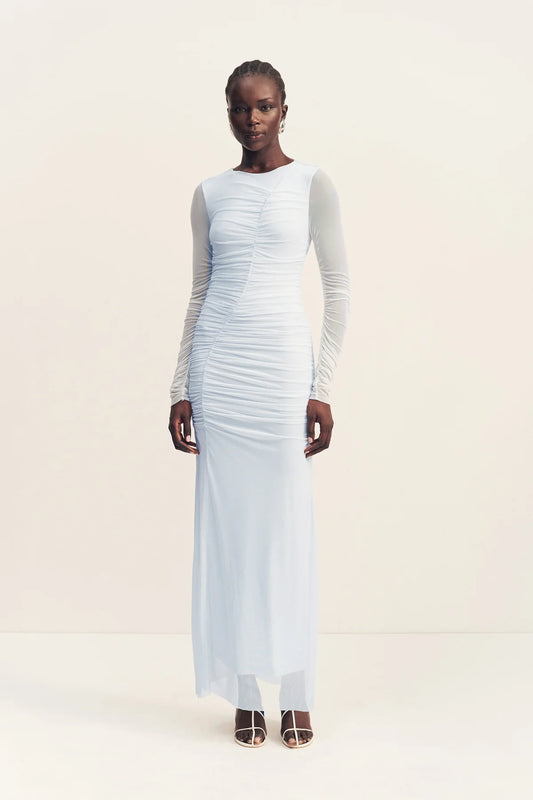 SHONA JOY - Mira Gathered Maxi Dress - Sky