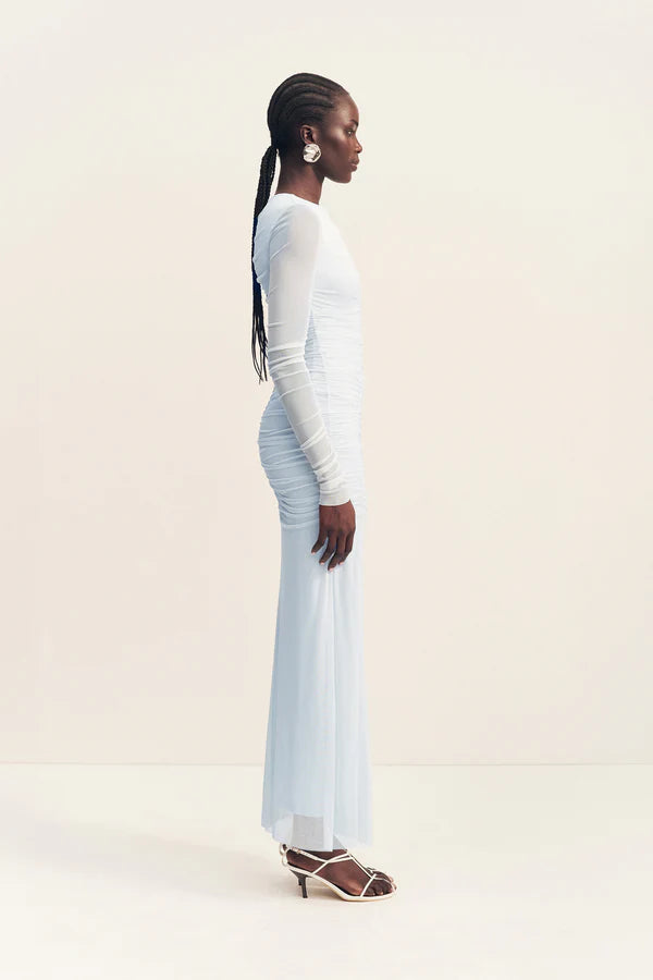 SHONA JOY - Mira Gathered Maxi Dress - Sky