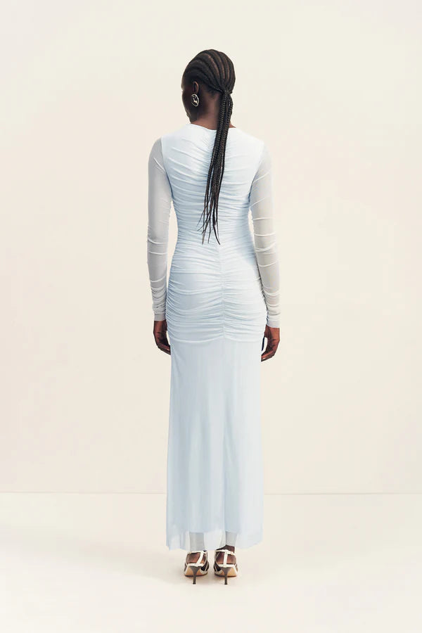 SHONA JOY - Mira Gathered Maxi Dress - Sky