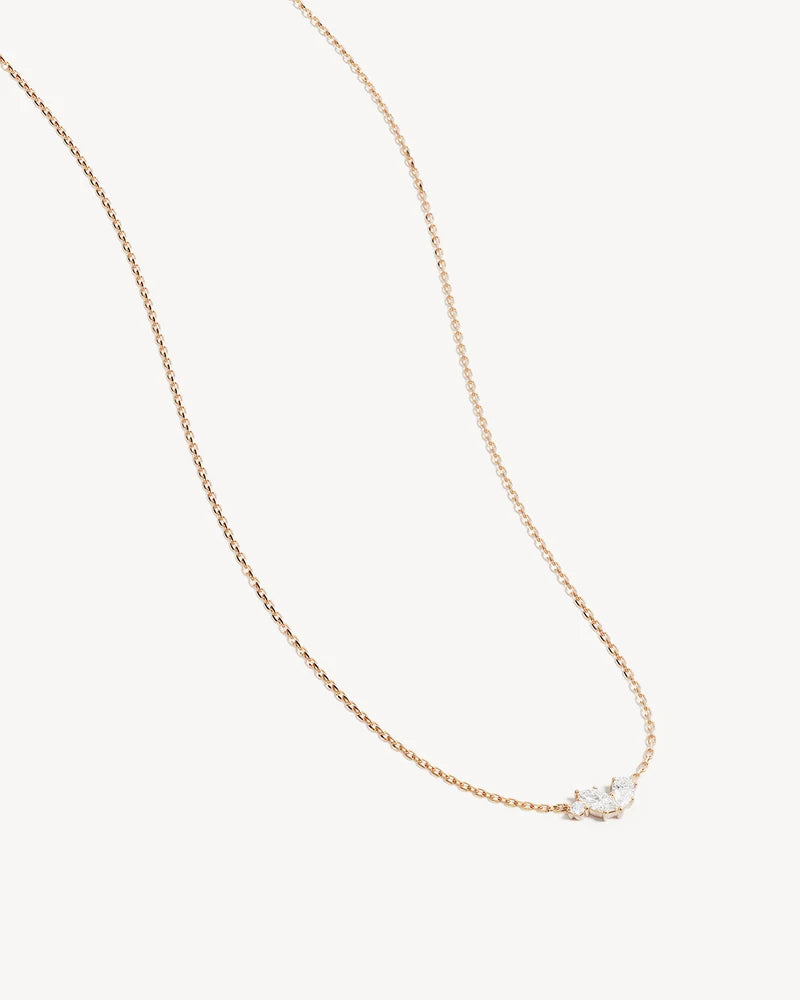 By Charlotte - Crystal Wings Necklace in GOLD