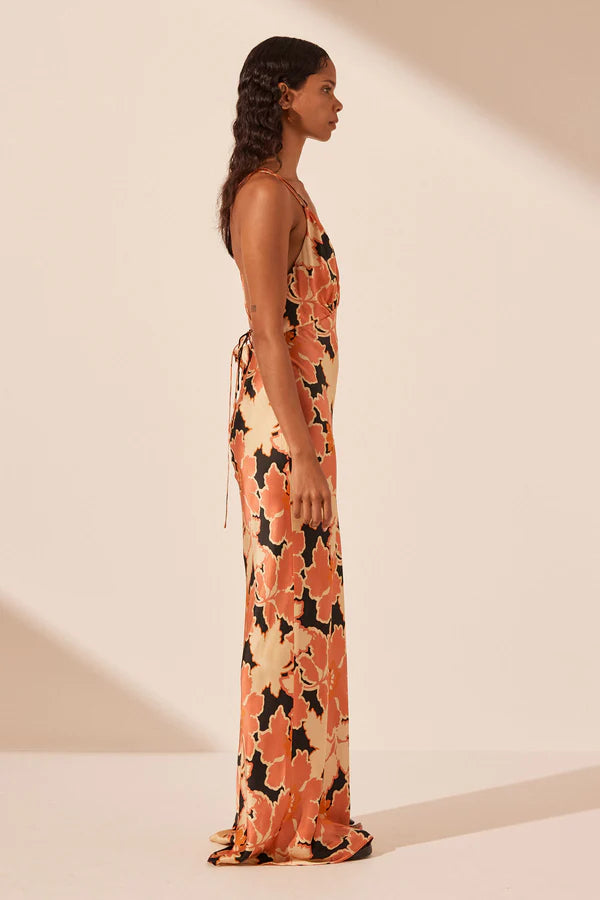 SHONA JOY Rosa Double Strap Maxi Dress