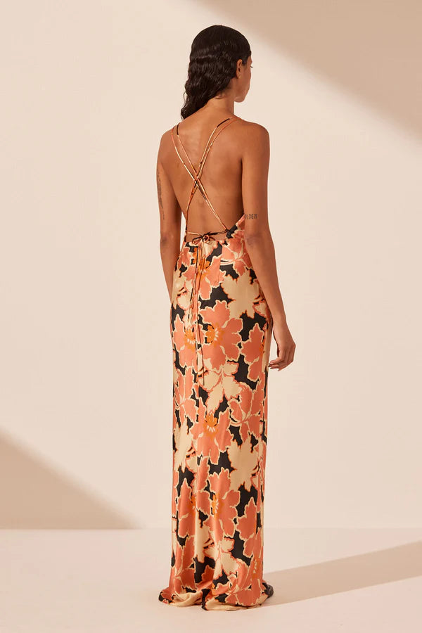 SHONA JOY Rosa Double Strap Maxi Dress