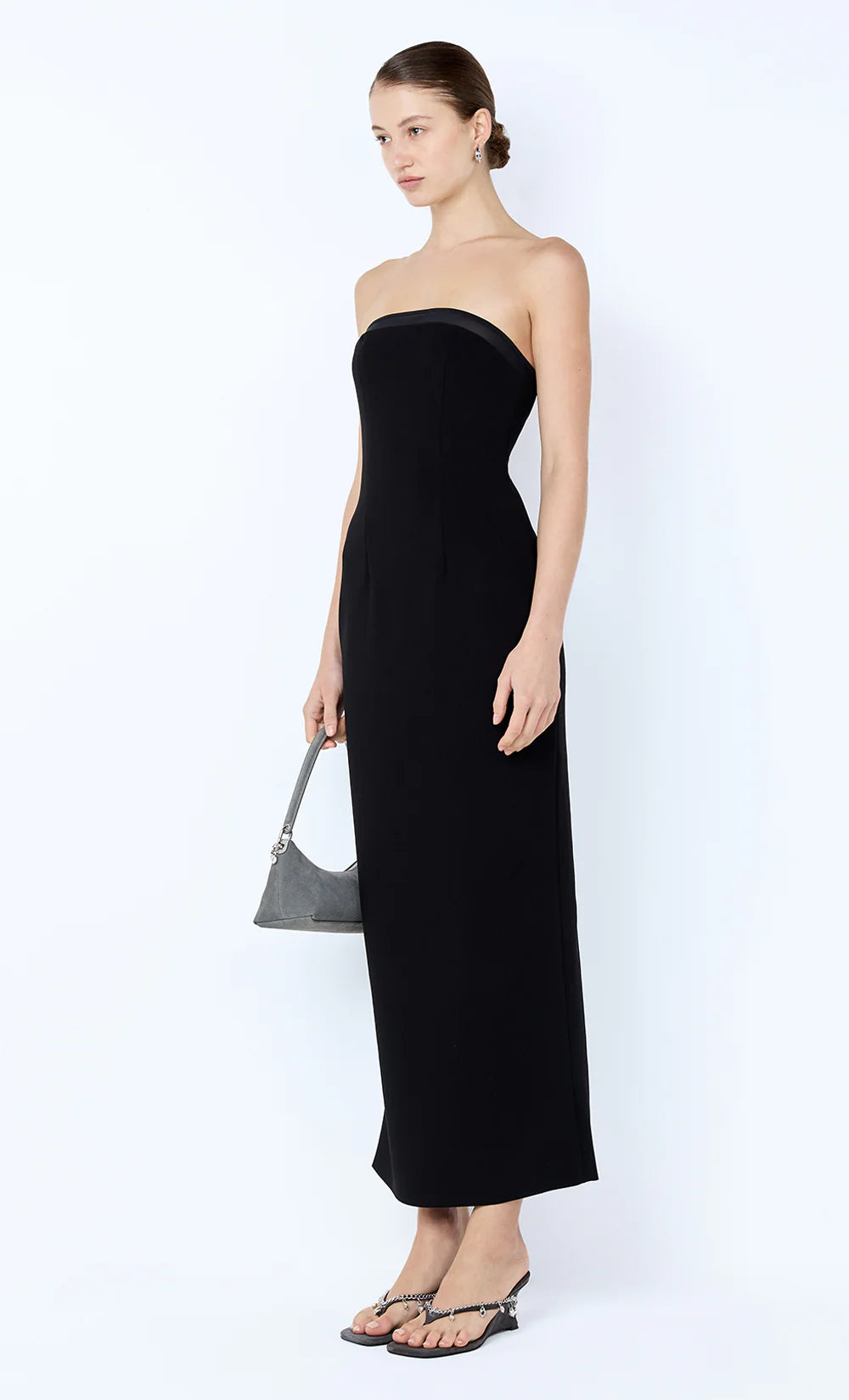 BEC + BRIDGE - Romee Strapless Midi Dress in Black