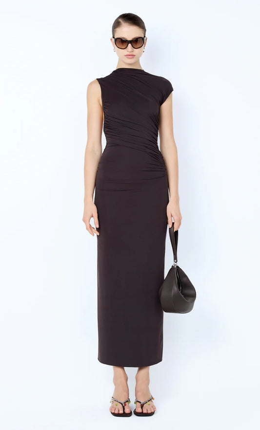 BEC + BRIDGE - Solenne Twist Dress in Dark Chocolate