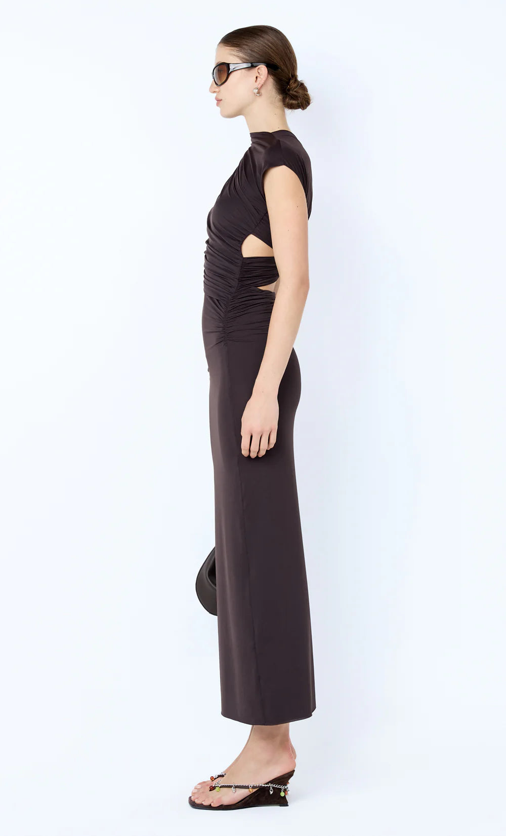 BEC + BRIDGE - Solenne Twist Dress in Dark Chocolate