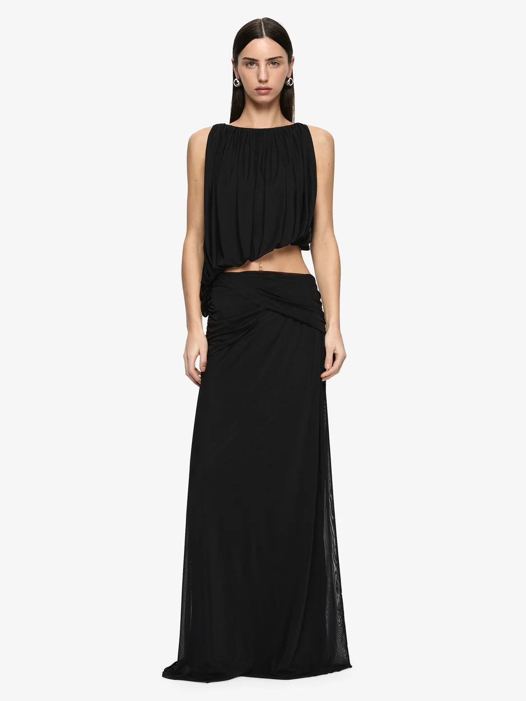 Bec + Bridge Anya Gathered Maxi Dress in BLACK