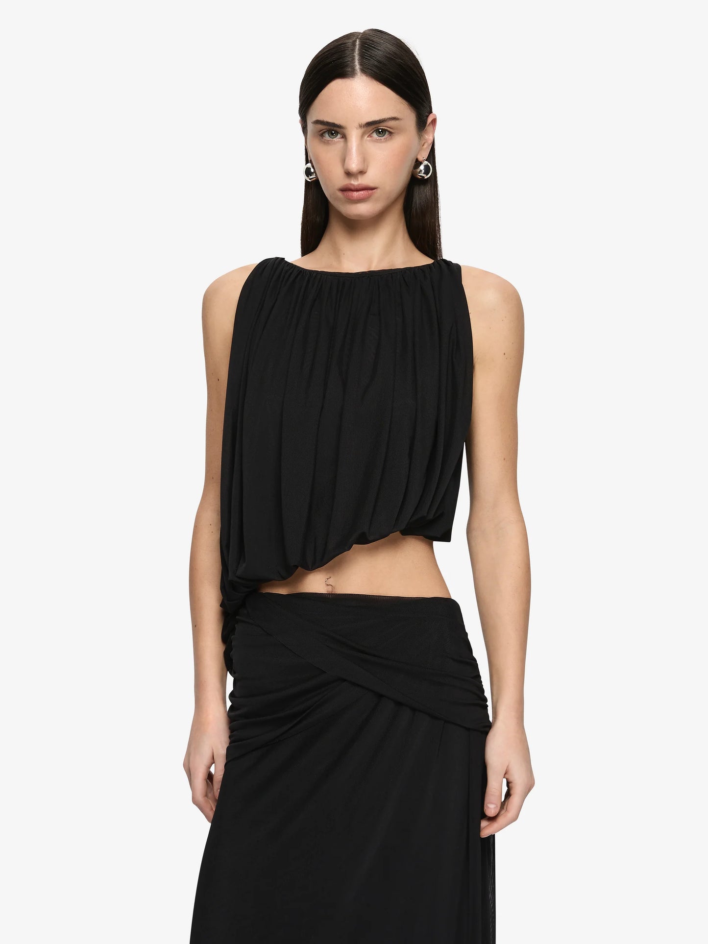 Bec + Bridge Anya Gathered Maxi Dress in BLACK