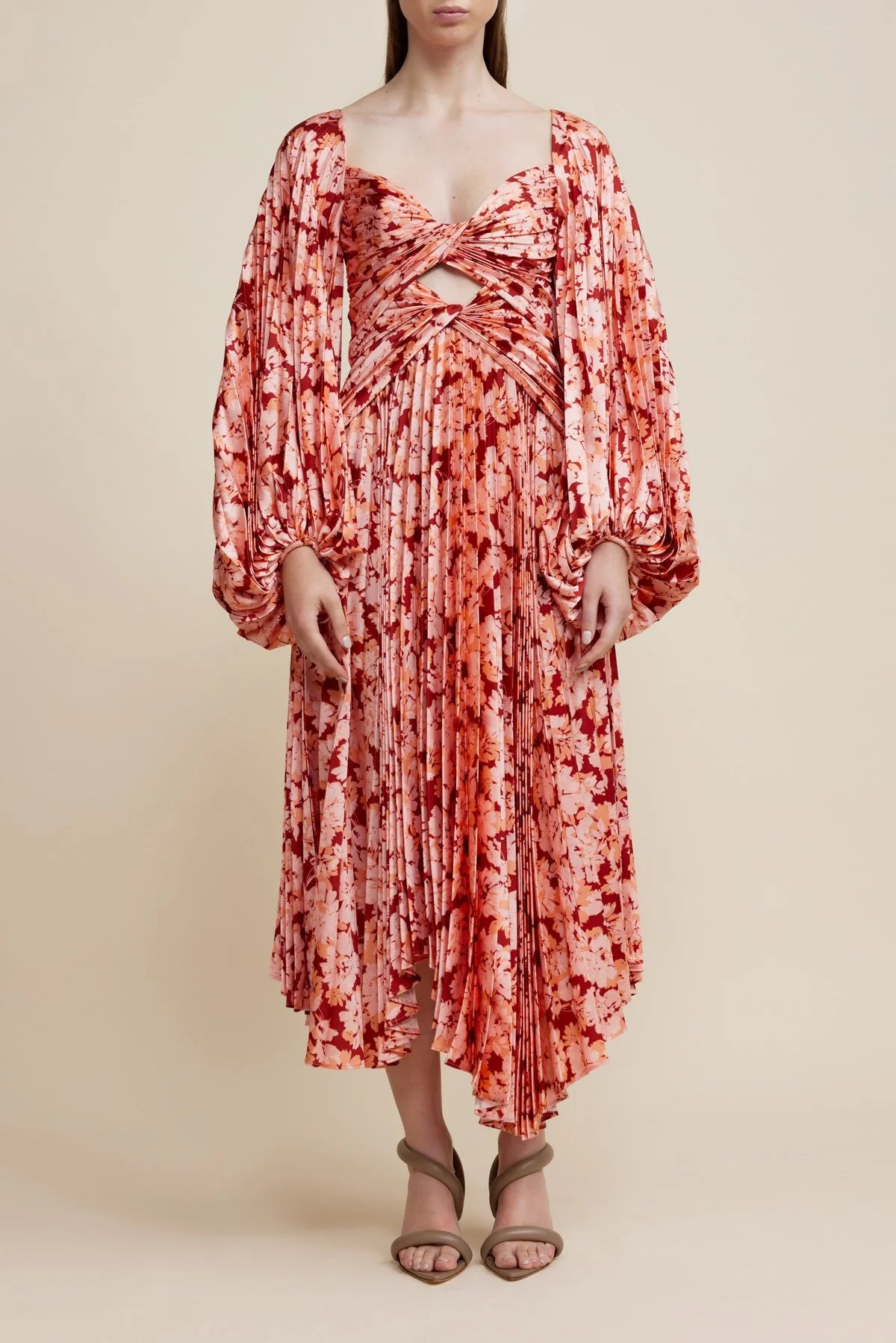 acler auroa midi dress The Auora midi dress ~ crafted from our signature draped pleating in molten bronze. #Acler