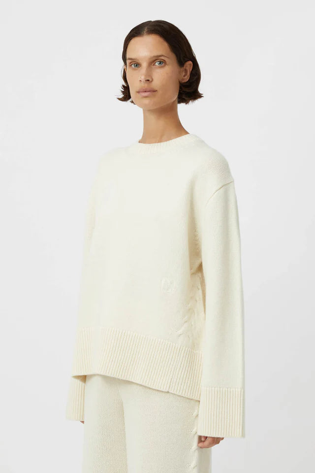 CAMILLA AND MARC Ash crew knit jumper-Cream