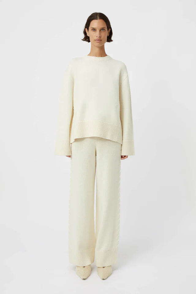 CAMILLA AND MARC Ash crew knit jumper-Cream