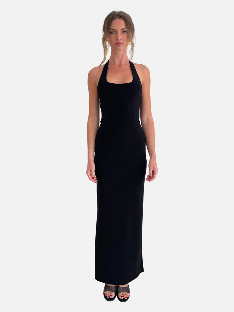 Bec + Bridge - Athena Halter Maxi Dress in BLACK