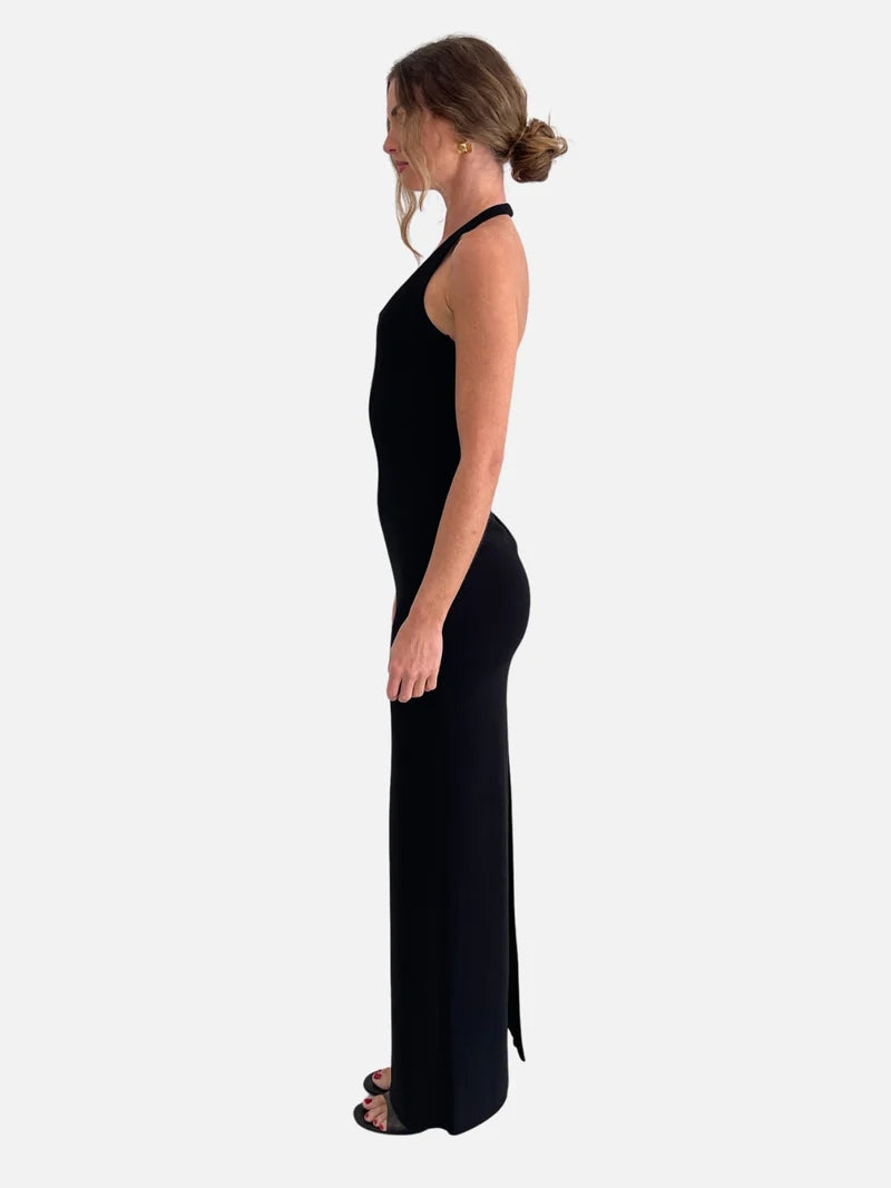 Bec + Bridge - Athena Halter Maxi Dress in BLACK