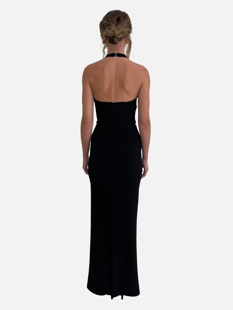 Bec + Bridge - Athena Halter Maxi Dress in BLACK