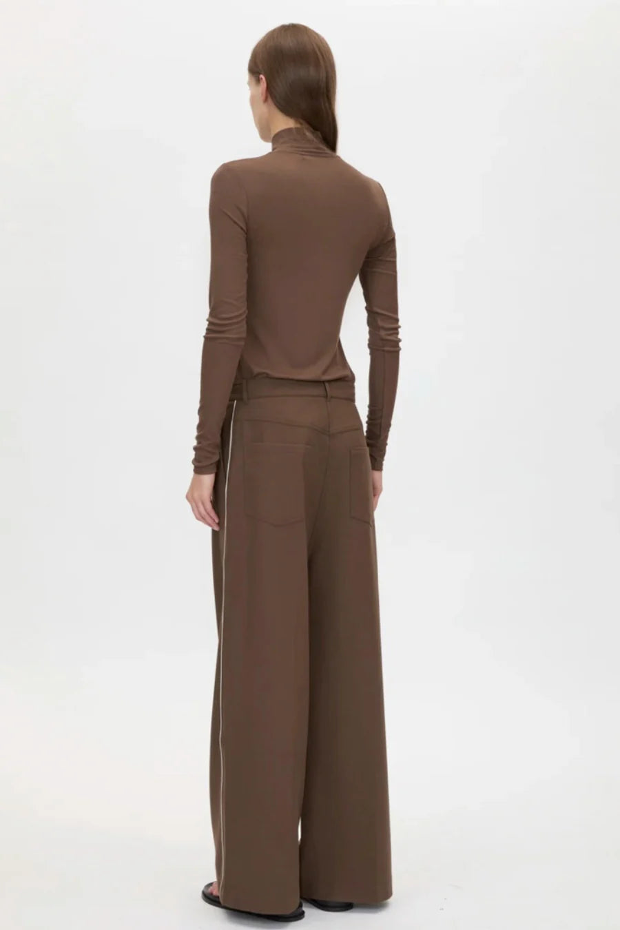 CAMILLA AND MARC - Axial Long Sleeve Top in Chocolate Brown