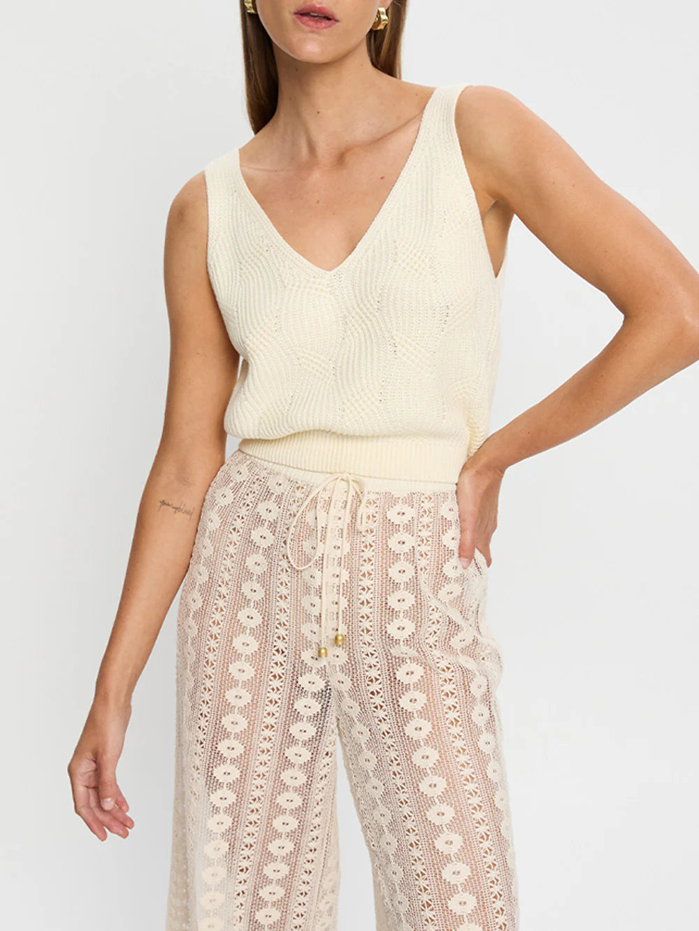 KIVARI - Aloe Knit Cami in Natural