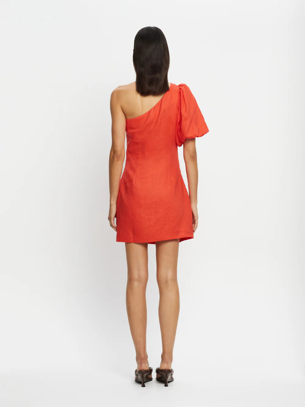 KIVARI - Anais One Shoulder Mini Dress in Red