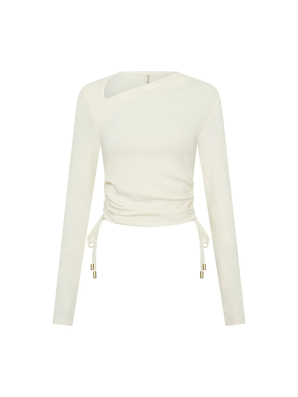 KIVARI - Annika Jersey Top in Cream