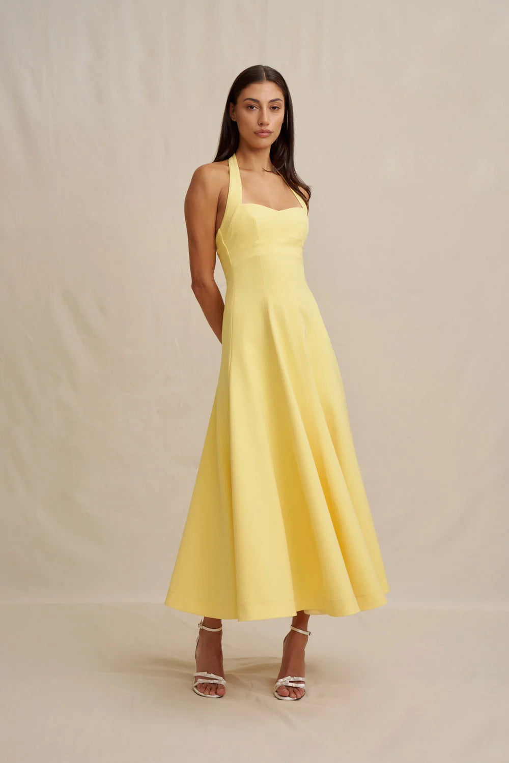 BY JOHNNY - Brooklyn Panel Midi Dress in Yellow