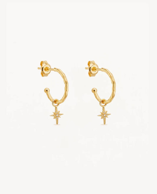 BY CHARLOTTE - 18k Gold Vermeil Starlight Hoops