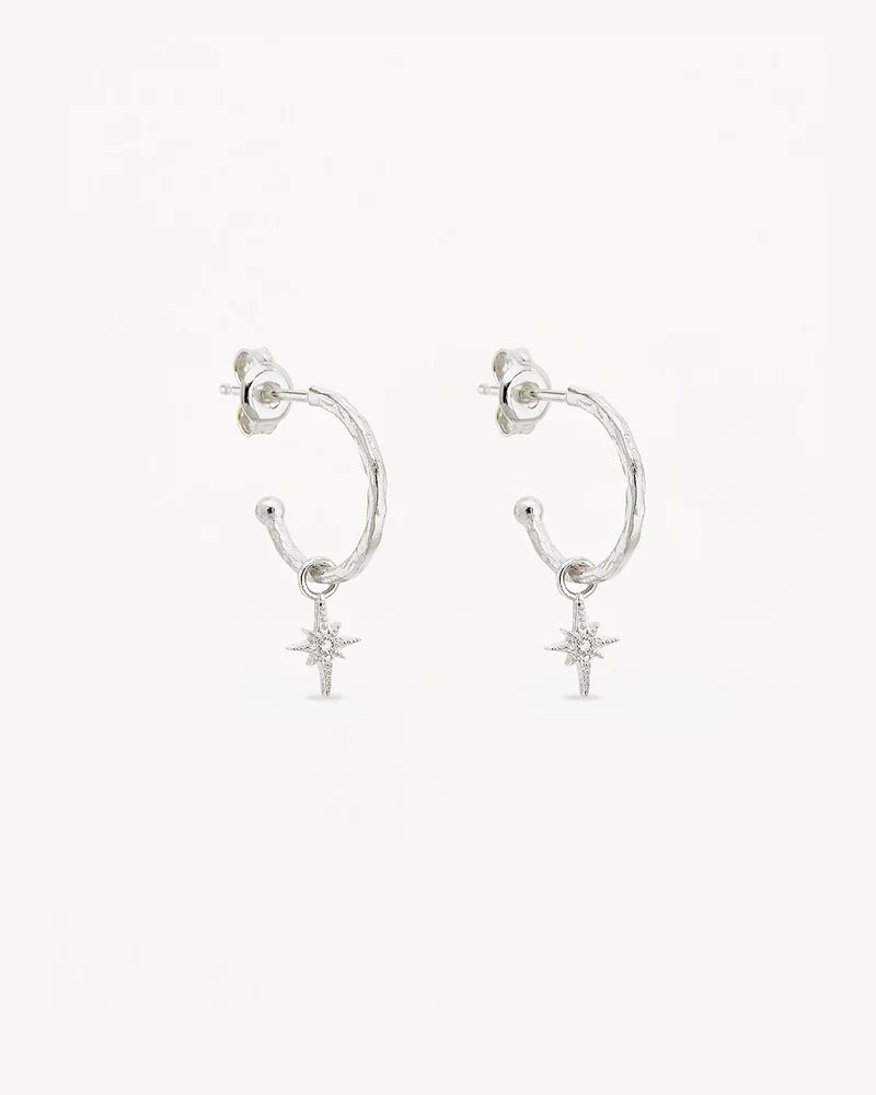 BY CHARLOTTE - Sterling Silver Starlight Hoops