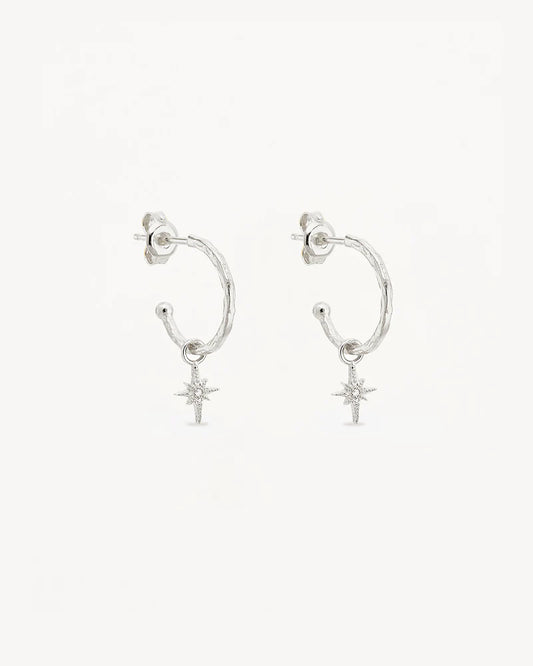 BY CHARLOTTE - Sterling Silver Starlight Hoops