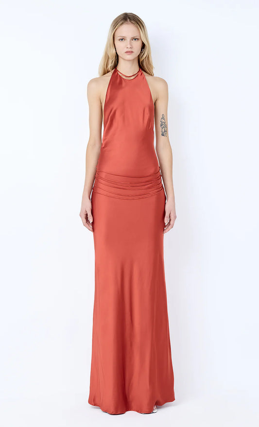 BEC + BRIDGE - Quentin Racer Maxi Dress in Paprika
