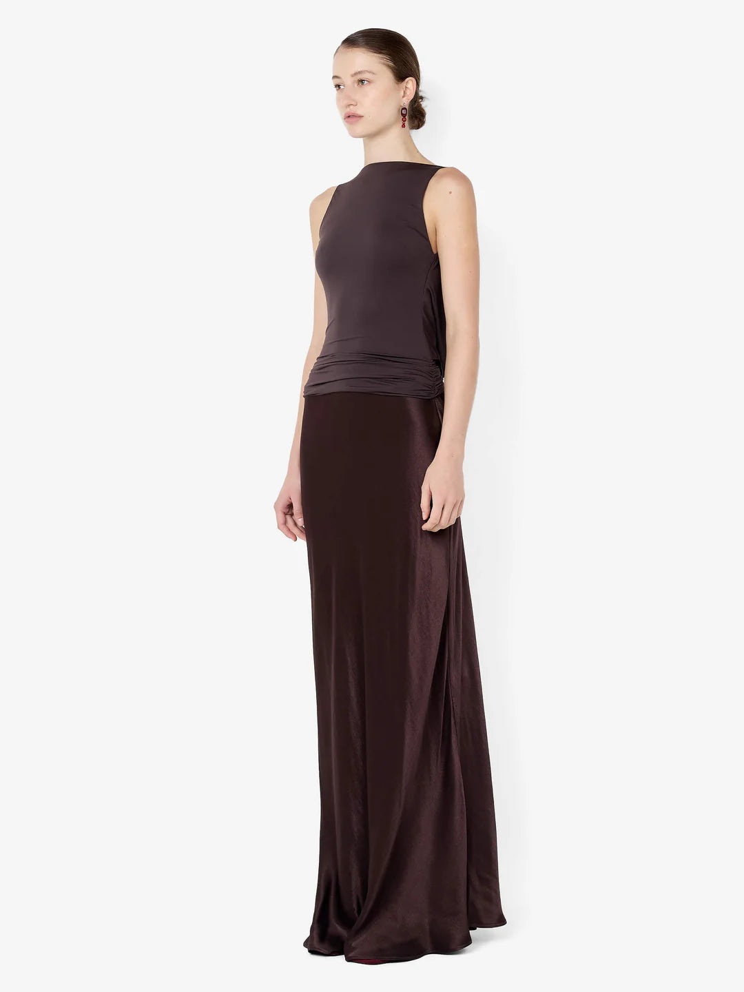 BEC + BRIDGE Mirabelle Cowl Maxi Dress Dark Chocolate