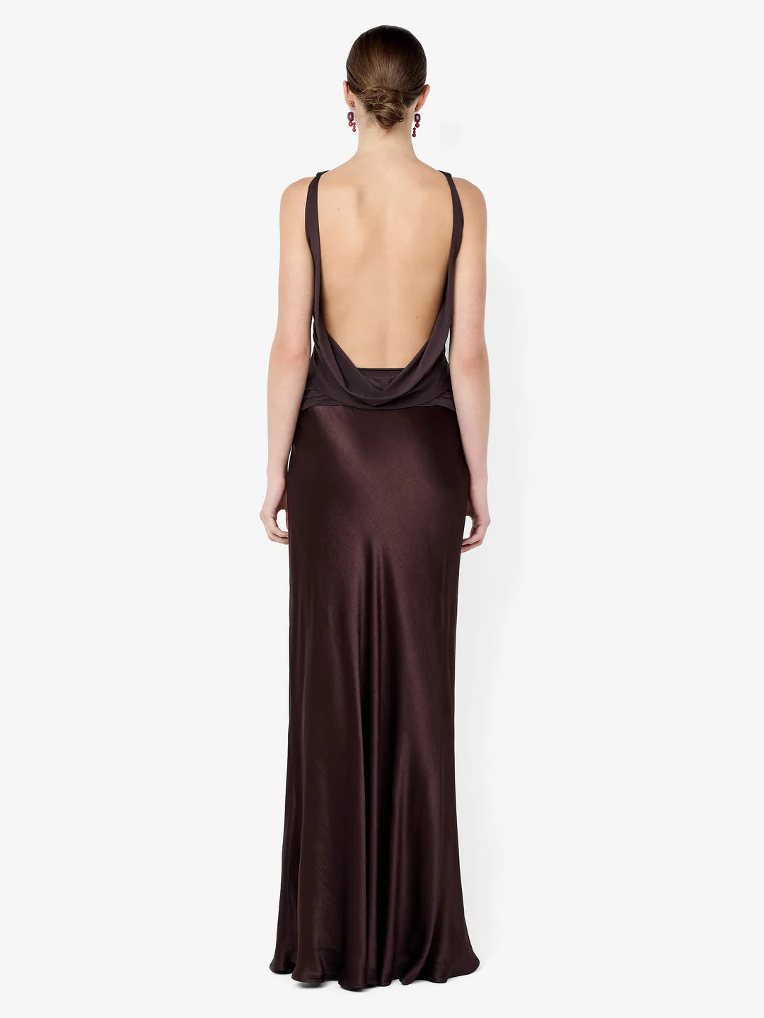 BEC + BRIDGE Mirabelle Cowl Maxi Dress Dark Chocolate