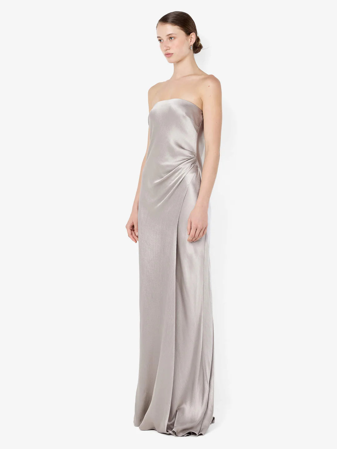 BEC + BRIDGE Florence Strapless Maxi Dress Silver