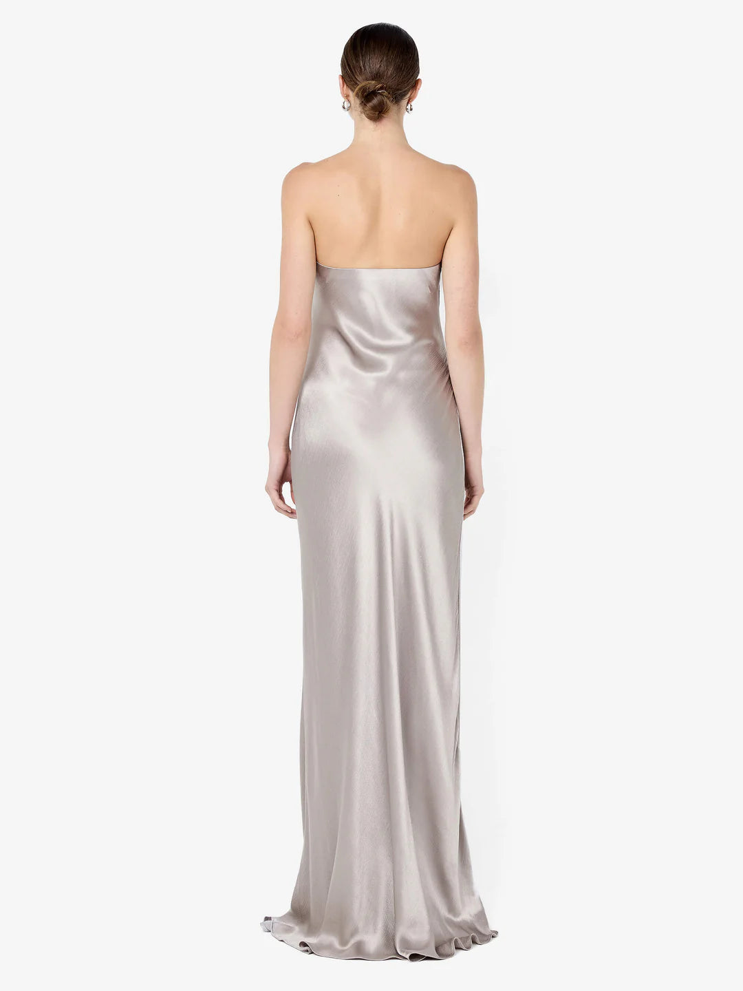 BEC + BRIDGE Florence Strapless Maxi Dress Silver